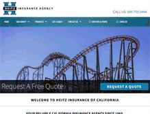 Tablet Screenshot of heitzinsurance.com